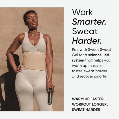 Sweet Sweat Waist Trimmer Toned Series - Premium Sweat Enhancing Fitness Belt for Women & Men - 5 Adjustable Sizes