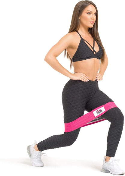 The X Bands Exercise Resistance Bands - Non-Slip Extra Thick Fabric Hip Loop Booty Bands - 20, 30, 40, 50 lb - Fitness Workout for Legs, Butt Training, Stretching, Yoga