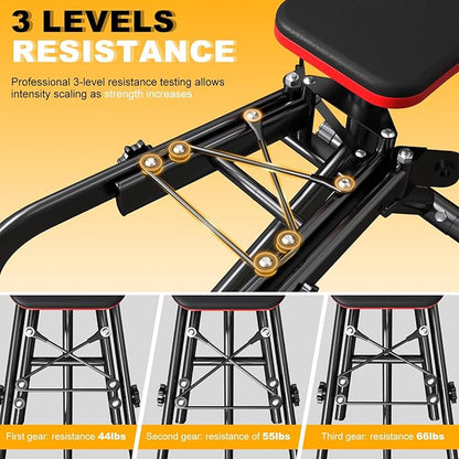 2 in 1 Hip Abductor & Adductor Machine, Compact Home Gym Equipment for Inner & Outer Thigh, Glute Workout Booty Trainer, Adjustable Leg Exercise Machine for Women Men