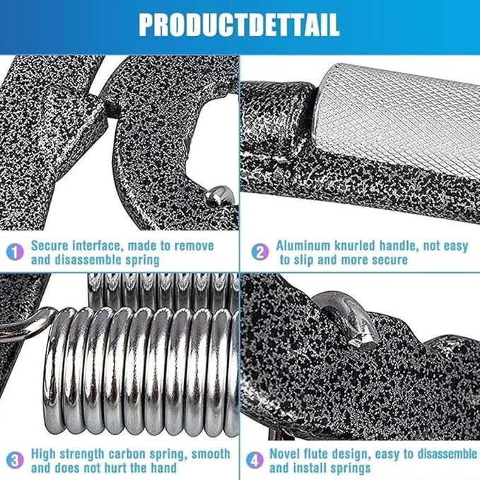 Professional Hand Grip Strengthener 200lbs-1200lbs- Heavy-duty Adjustable Grip Strength Trainer With 2/6 Springs, Finger Stretcher & Arm Strength& Great Wrist & Forearm Exercise Anytime Anywhere