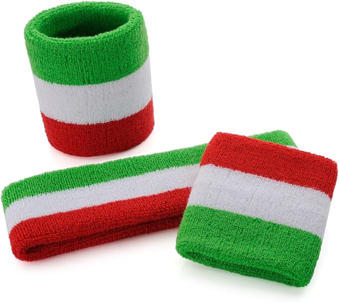 ONUPGO Sweatband Set Sports Headband Wristband Set Sweatbands Terry Cloth Wristband Wrist Sweatband Headbands Moisture Wicking Sweat Absorbing Head Band