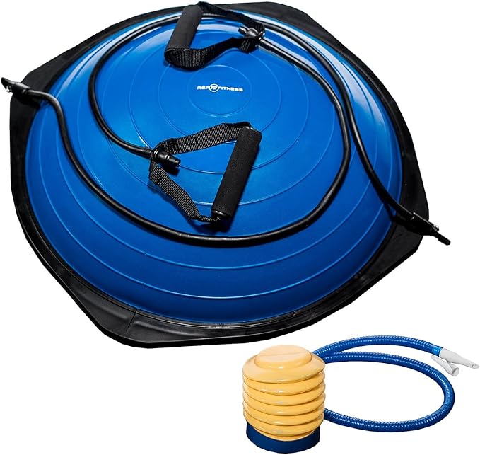 Rep Fitness Balance Trainer Ball with Resistance Bands and Foot Pump – for Strength, Balance, Home Gym Exercises
