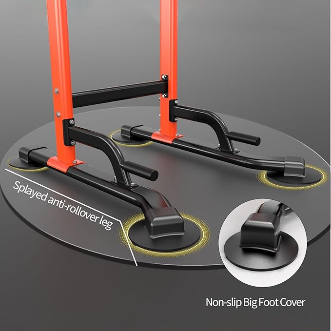 K KINGKANG Power Tower Pull Up Dip Bar For Home Gym Multi-Functional adjustable Strength Training Fitness Workout Station Chin-Ups Push-Ups Pull-Ups Dip-Ups 330LBS T055CDC