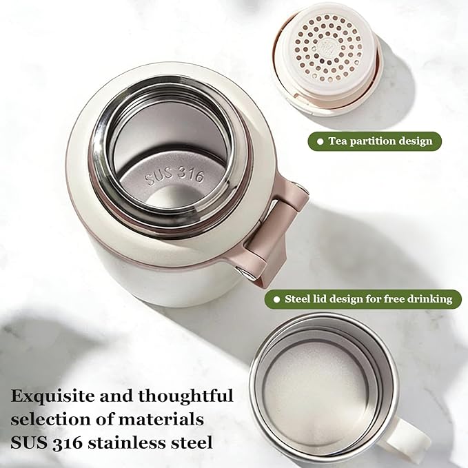 Insulated Water Bottle Tumbler Large Capacity Stainless Steel Insulated Water Bottle for Gym Classroom Office Hot and Cold Drink Container