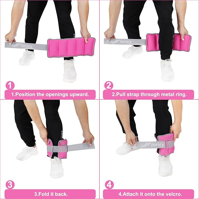 Adjustable Ankle Weights for Women Men 1/2/3/4/5/6/8/10/12/20 LBS 1 Pair Wrist Leg Arm Weights with Removable Weight Strength Training Weight for Walking Running Fitness Physical Therapy