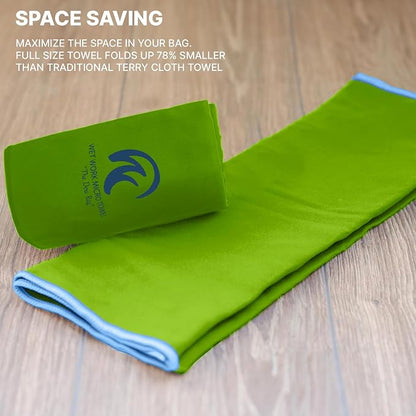 Wet Work Quick Dry Bath Towels, XL(60”x36”), Thin & Lightweight, Super Absorbent, Ultra-Soft, Lint Free, Travel-Friendly & Compact, Perfect for Beach, Camping, Yoga, Extra Large Bath Towels Oversized