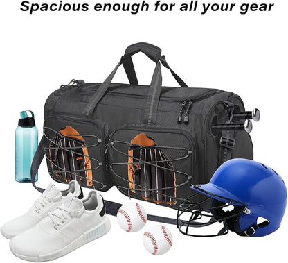 MOSISO Baseball Bat Bag, Large Capacity Catchers Gear Duffle Bag with Shoe Compartment&Adjustable Shoulder Strap&Handle for Training Gear Sports Gym Equipment