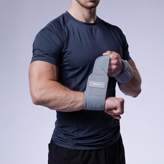 UPPPER Wrist Wraps for Weightlifting – 19" Lifting Wrist Support with Thumb Loop for Bench Press, Powerlifting, and Gym Workouts for Men & Women | Premium Fitness Gear