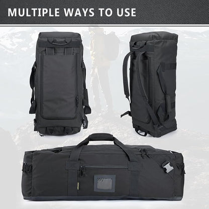 86l Large Duffel Bag For Travel, Gym & Sports - Water Repellent Polyester, Hidden Straps, Shoe Compartment - Perfect Luggage Duffle Bag Or Backpack For Men & Women