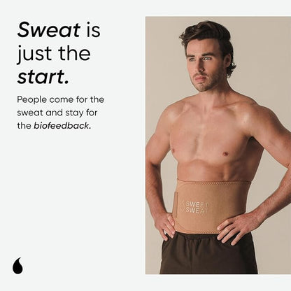 Sweet Sweat Waist Trimmer Toned Series - Premium Sweat Enhancing Fitness Belt for Women & Men - 5 Adjustable Sizes