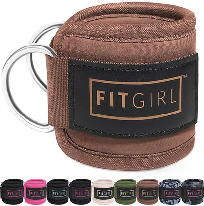 FITGIRL Ankle Strap for Cable Machine – Premium Padding and Comfort for Cable Exercise Machines, Cable Exercise Attachment for Home & Gym, Glute Workouts - Kickbacks, Leg Extensions, Hip Abductors