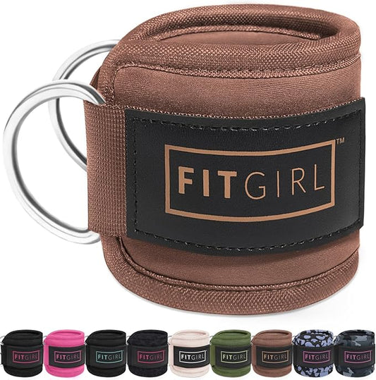 FITGIRL Ankle Strap for Cable Machine – Premium Padding and Comfort for Cable Exercise Machines, Cable Exercise Attachment for Home & Gym, Glute Workouts - Kickbacks, Leg Extensions, Hip Abductors