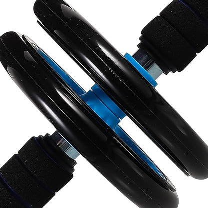 Abdominal Exercise Roller Wheel Two-wheel Fitness for Strength Training with Non-slip Handles Suitable for Men and Women Random Style