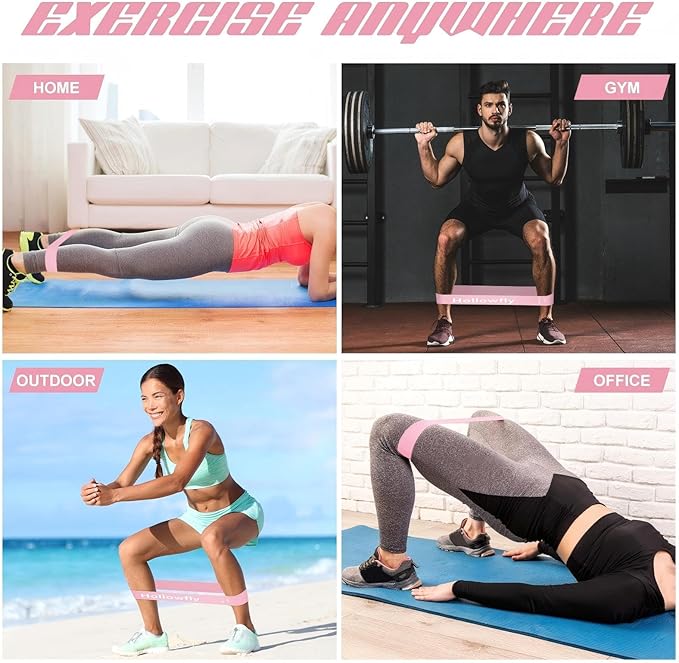 30 Pcs Latex Resistance Loop Exercise Bands for Booty Workout Stretch Exercise Band Non Slip for Legs Squat Resistance Loop Women Men Starter Butt Hip Thigh Fitness