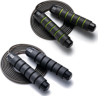 BOOMIBOO Jump Rope, Adjustable Jump Ropes,Skipping Rope Tangle-Free Rapid Speed with Ball Bearings for Women Men Kids,Exercise & Slim Body Jumprope at Home School Gym