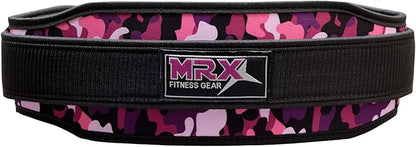MRX Weight Lifting Belt with Double Back Support Gym Training 5" Wide Belts 11 Colors