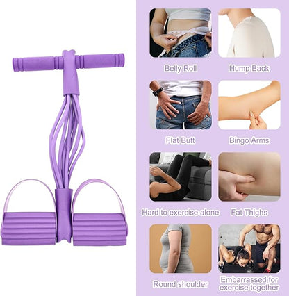 21 Fitness Resistance Bands-8 Tube Pedal Ankle Puller, Foot Pedal Resistance Band, Sit Up Exercise Equipment for Women Men Home Workouts, Yoga, and Resistance Training