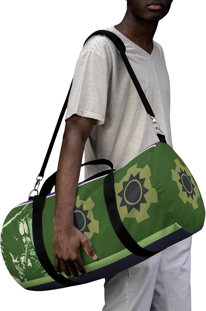 Anime Gym Bag for Women Men - Large Capacity Waterproof Workout Fitness Travel Sports Bags Fashion Street Camping ExpandaCLe Carry On Duffle Bag For Couple (Green Zzro) PTY