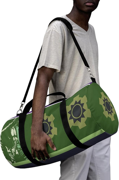 Anime Gym Bag for Women Men - Large Capacity Waterproof Workout Fitness Travel Sports Bags Fashion Street Camping ExpandaCLe Carry On Duffle Bag For Couple (Green Zzro) PTY
