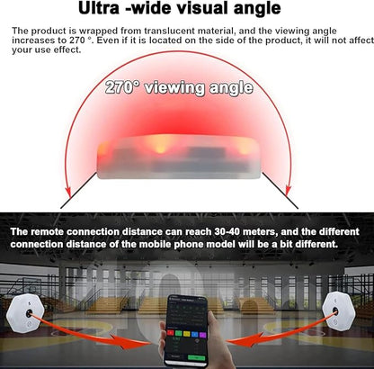Agile Reaction Training Lamp Set, LED Flash Reflex Training Equipment, Portable Smart Agile Fitness Light with 6 Light Colors, Automatic Brightness Adjustment, 270 Degrees Viewing Angle,8Lights