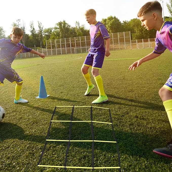 Beaupretty Agility Ladder Football Training Equipment Foldable Speed Agility Ladder with Soft Rungs for Soccer Footwork and Fitness Drills for Speed and Coordination Training