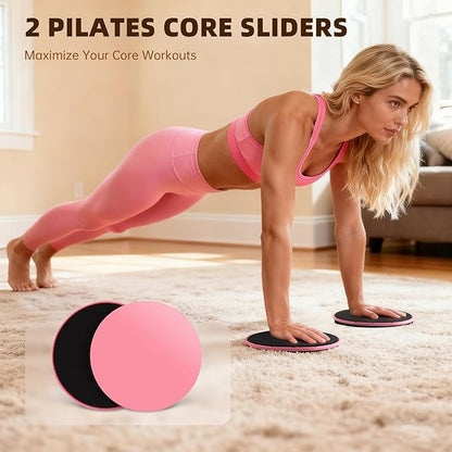 16PCS Pilates Kit for Home Workouts, Essential Equipment Set with 12'' Ring & 9” Ball, 5 Resistance Bands - Pilates Starter Kit for Women, Full Body Toning & Strength