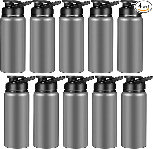 CHENGU Water Bottle Bulk 20 oz Aluminum Reusable Bottles Lightweight Snap Lid Water Cups Easy Carry Leak Proof Travel Tumbler for Gym Sports Camping Hiking Fishing