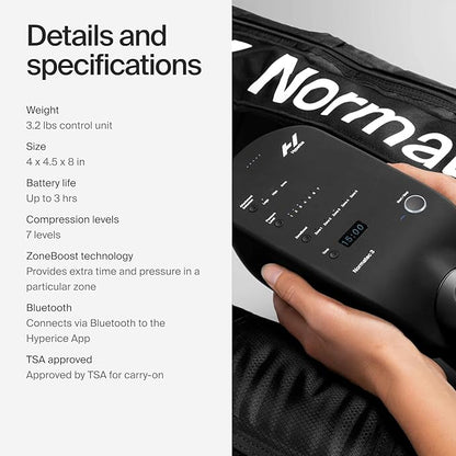Hyperice Normatec 3 - Recovery System with Patented Dynamic Compression Massage Technology (Normatec 3 Lower Body (Standard Size Legs + Hips)