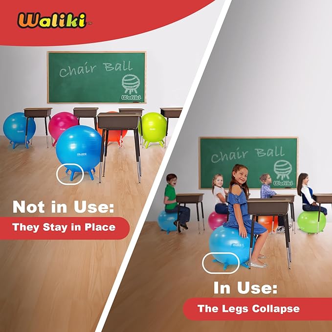 WALIKI Classroom Chair Ball with Feet for Kids