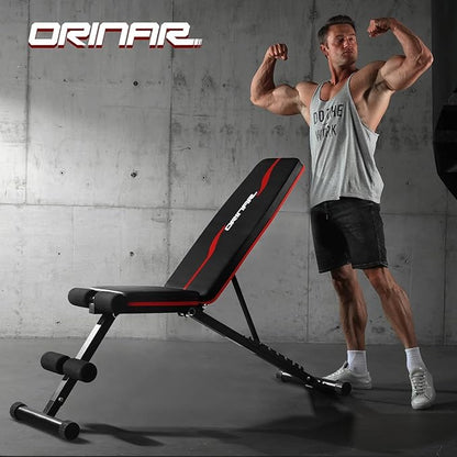 Weight Bench Press, Strength Training Adjustable Workout Benches for Full Body, Gym Benches for Incline Decline Exercise