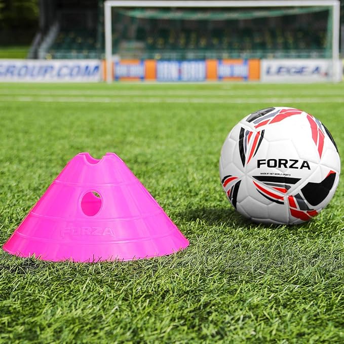 FORZA Soccer SuperCone Training Marker Domes [20 Pack] | Jumbo 5.5in Cones for Speed & Agility Training | Heavy-Duty Weatherproof PVC Options