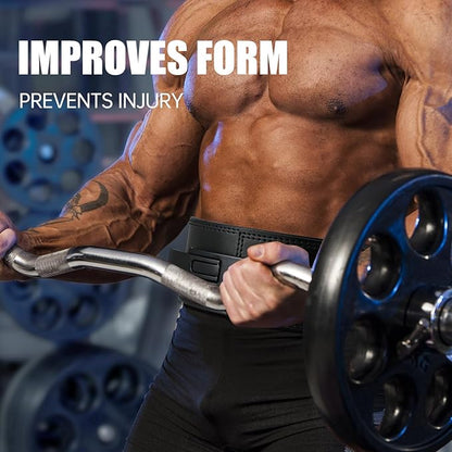 Jaffick Lever Lifting Belt – Power 10mm Extreme Heavy Duty Genuine Leather Lower Back Support for Squats, Bench Press, Deadlifts Bodybuilding Weightlifting Powerlifting for Men & Women