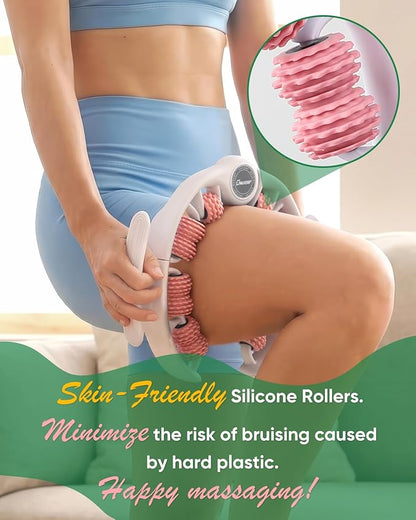 ONUEMP Cellulite Massager Roller, Cellulite Remover Muscle Roller, Fascia Massage Tool for Thigh, Leg, Waist - Anti-Celulitis, Lymphatic Drainage, Body Sculpting, Deep Tissue Pain Relief