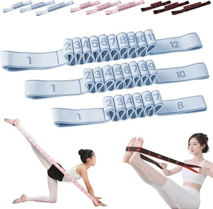 Fitness Resistance Bands, 8/10/12 Loops 3-Piece Set, Fashion Puller Exercise Bands for Yoga, Stretching & Full Body Workouts