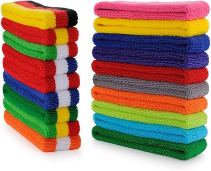 ONUPGO Sweatband Set Sports Headband Wristband Set Sweatbands Terry Cloth Wristband Wrist Sweatband Headbands Moisture Wicking Sweat Absorbing Head Band