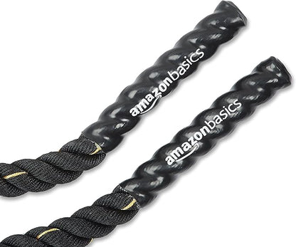 Amazon Basics Battle Rope for Home Gym Workout, Exercise Training Equipment