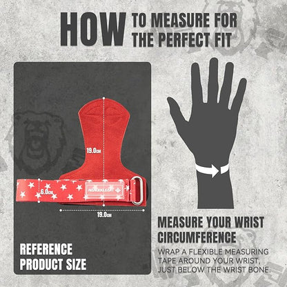 MANUEKLEAR Gym Straps Weight Lifting, Double Leather Lifting Straps for Men Deadlift with Cushion Wrist Loop, Gym Lifting Wrist Wraps for Weightlifting