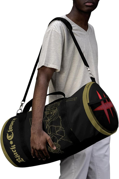 Anime Gym Bag for Women Men - Large Capacity Waterproof Workout Fitness Travel Sports Bags Fashion Street Camping Expandable Carry On Duffle Bag For Couple (Clover) PTY
