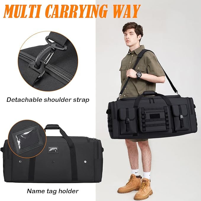 135L 37" Extra Large Duffle Bag for Men, Heavy Duty Sports Gym Equipment Travel Duffle Bag
