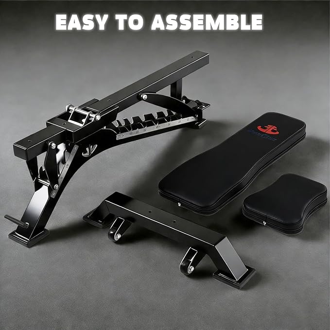 Adjustable Weight Bench 1300 lb Capacity, Foldable Workout Bench with 10 Backrest & 3 Seat Positions, Heavy Duty Home Gym Bench for Incline Decline Flat Dumbbell Training