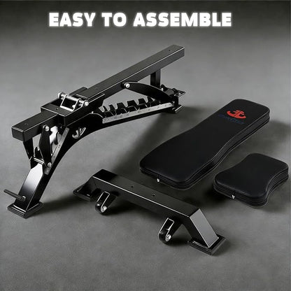 Adjustable Weight Bench 1300 lb Capacity, Foldable Workout Bench with 10 Backrest & 3 Seat Positions, Heavy Duty Home Gym Bench for Incline Decline Flat Dumbbell Training