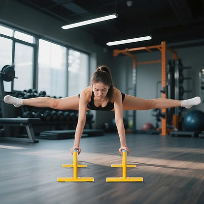 Strength Training Parallettes Push Up Bars, Pushup Handles Calisthenics Equipment for Home Workout, Anti-slip Gymnastics Bars, Handstand & Dip Bar for Outdoor Exercise