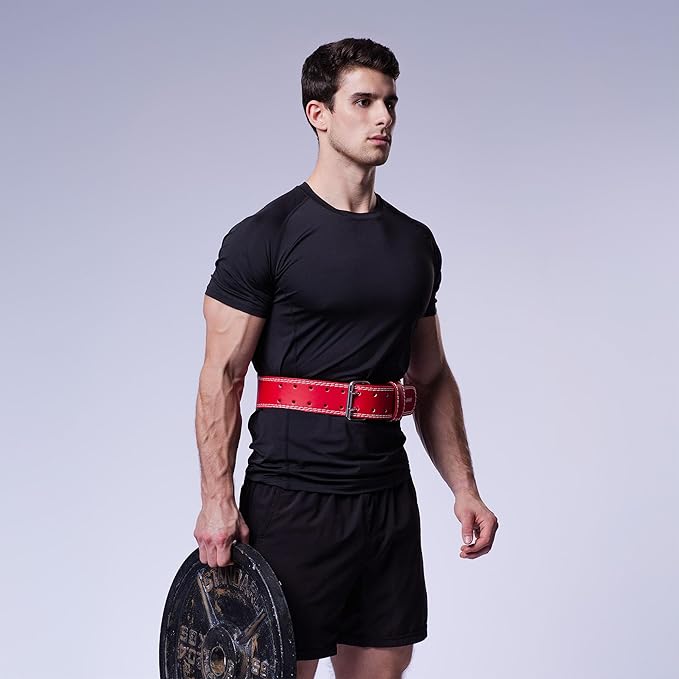 UPPPER Weight Lifting Belt - Double Prong 4” to 2.5” Tapered Premium Lifting Belt for Men and Women - Ultimate Back Support For Weightlifting and Powerlifting | Premium Fitness Gear
