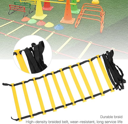 Coordination Ladder for Soccer Training | Speed & Footwork Ladder with Storage Bag | Portable Polypropylene Ladder for Exercise/Athletic Drills/Sports