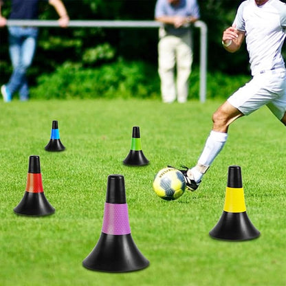 ZEAYEA 8 Pcs Agility Training Sport Cone, 9 Inches Soccer Cones with Carry Bag, Basketball Training Cones for Soccer Football Basketball Speed Grab Drills and Training