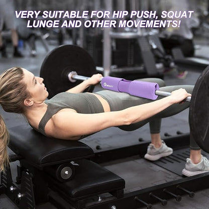 Barbell Squat Pad with Thick Nylon Padding, Hip Thrust Pad for Squats, Lunges, Neck Shoulder Squat Pad for Olympic or Standard Bars