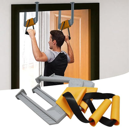 Portable Pull Up Bar - Adjustable Doorway Home Gym with 330lbs Capacity - No Screw Installation for Workout Anywhere - Lightweight Travel Fitness Equipment