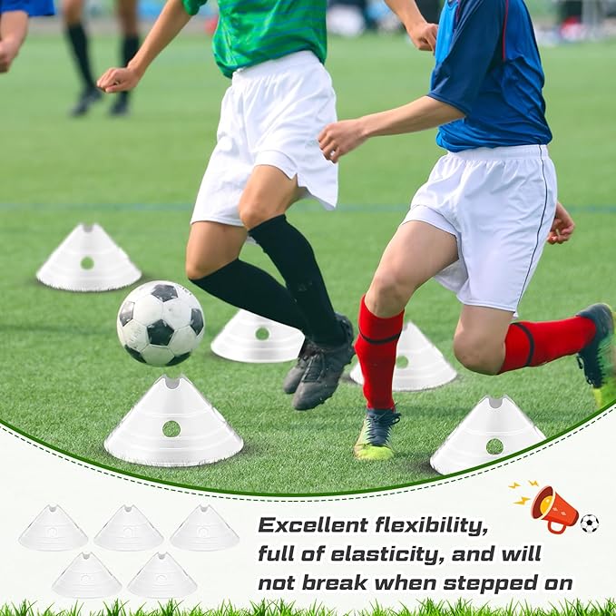 ShinyRelief Jumbo Disc Cones Jumbo Soccer Cones with Mesh Bag Giant Large Agility for Soccer Training Adult Sports