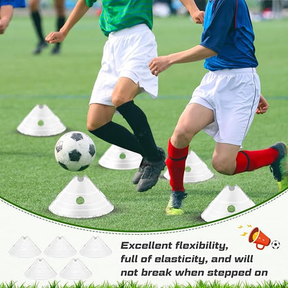 ShinyRelief Jumbo Disc Cones Jumbo Soccer Cones with Mesh Bag Giant Large Agility for Soccer Training Adult Sports