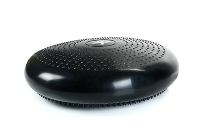 Cando-30-1870 CanDo Inflatable Balance Disc for Balance Training, Proprioception, Strengthening Lower Extremities, Posture, Stress Relief, Restlessness & Anxiety. Black, 14” Diameter (Pack of 5)